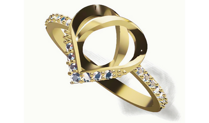 Diamond Ring 18K Gold Tri-Color – Design 31