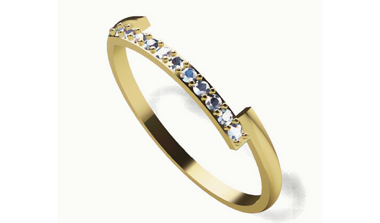 Diamond Ring 18K Gold Tri-Color – Design 35