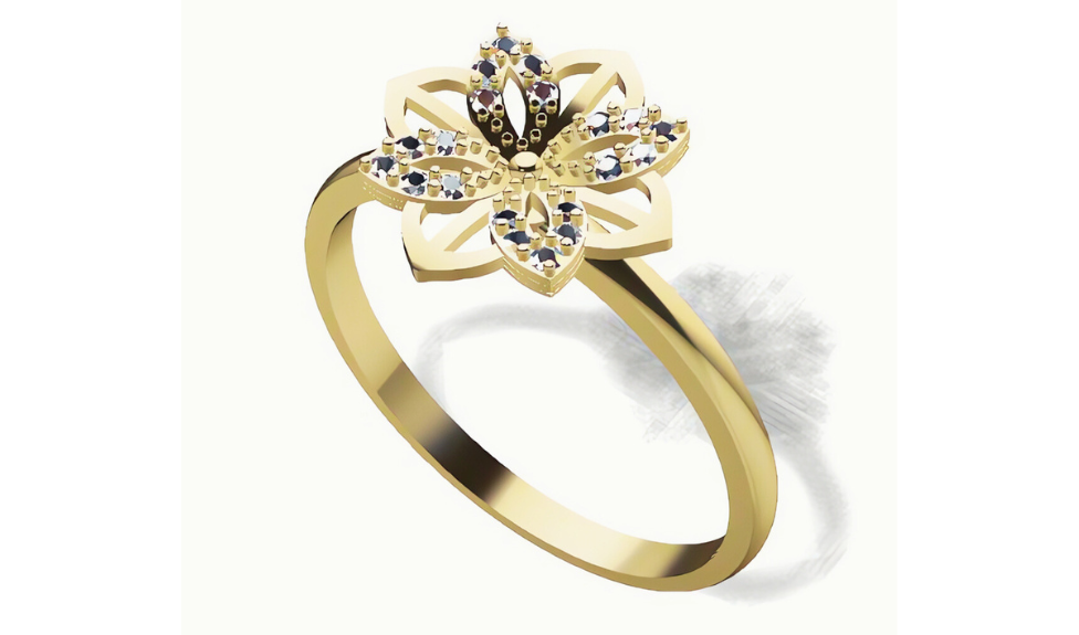 Diamond Ring 18K Gold Tri-Color – Design 5