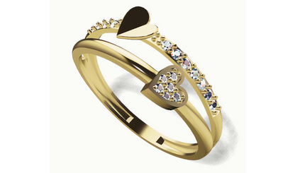 Diamond Ring 18K Gold Tri-Color – Design 6