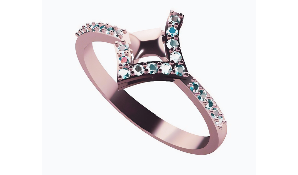 Diamond Ring 18K Gold Tri-Color – Design 24