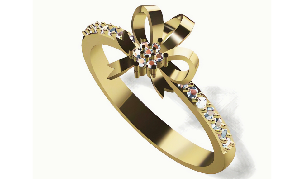 Diamond Ring 18K Gold Tri-Color – Design 28